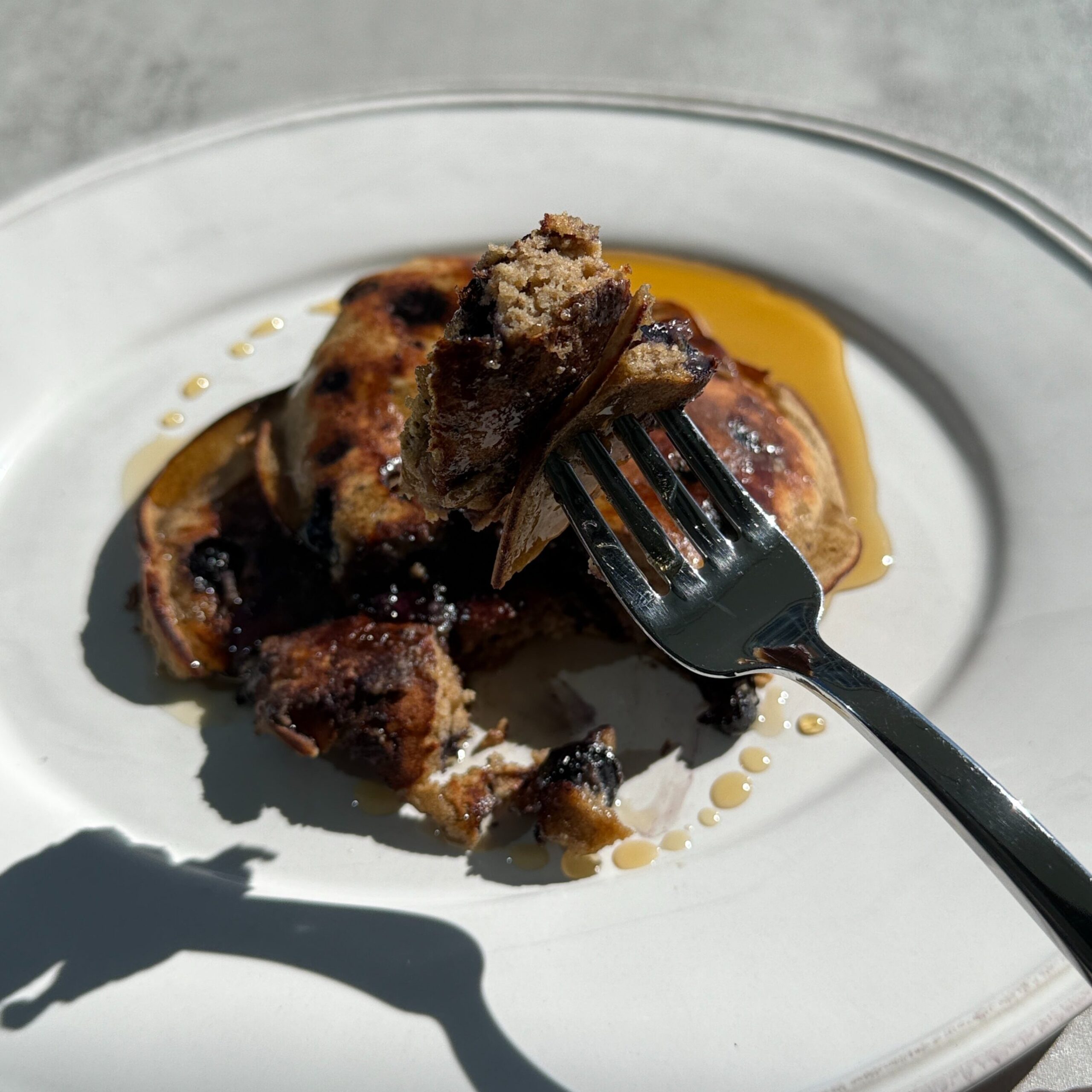 Blueberry Gluten Free Pancakes with Bananas and Oat Flour