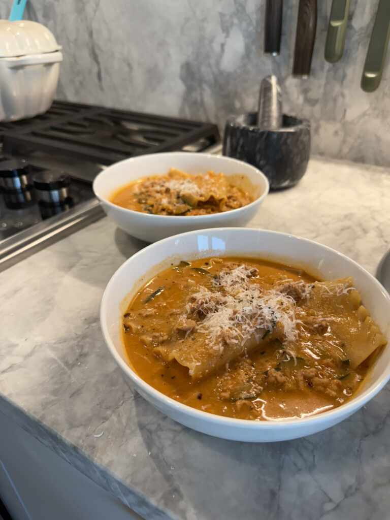 Zucchini Lasagna Soup