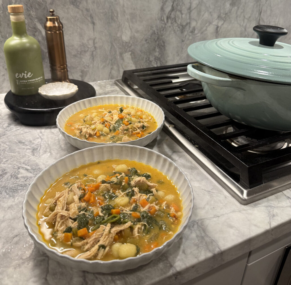 Dairy-free gnocchi chicken soup