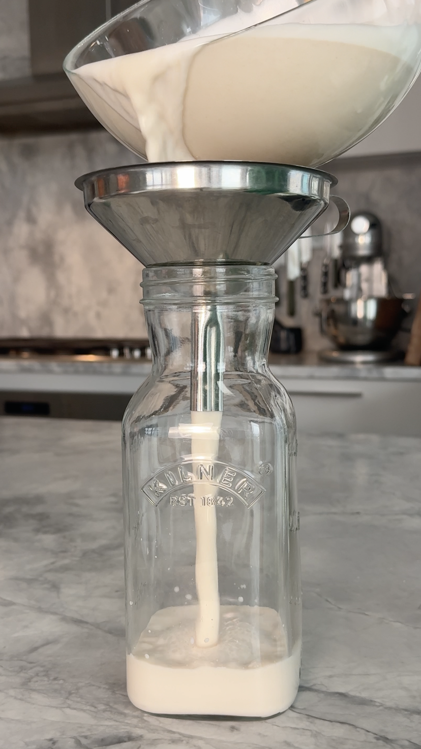 Making spiced almond milk