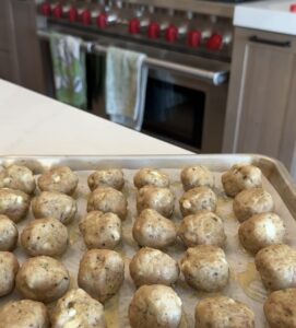 Chicken + Turkey Feta Meatballs