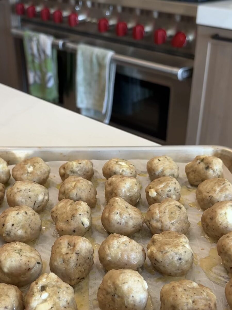 Chicken + Turkey Feta Meatballs